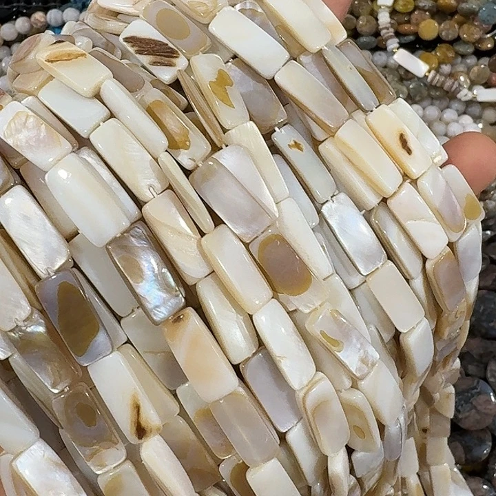 玛瑙/玉髓合金珠宝半成品3条花皮长方形