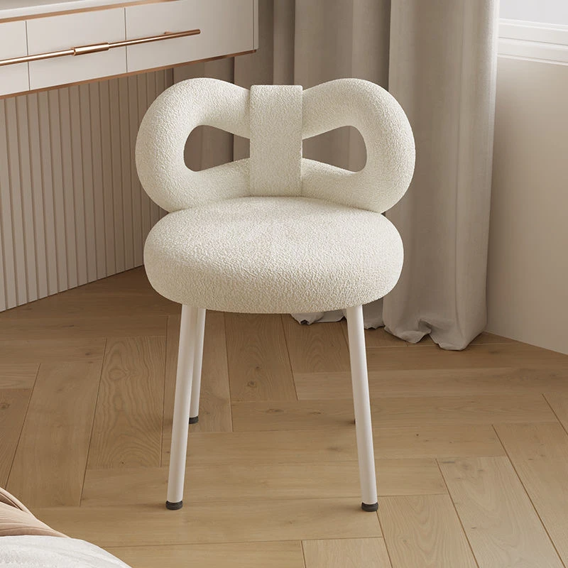 北欧化妆椅家用创意椅子女生梳妆台化妆凳简约凳子卧室轻奢靠背椅