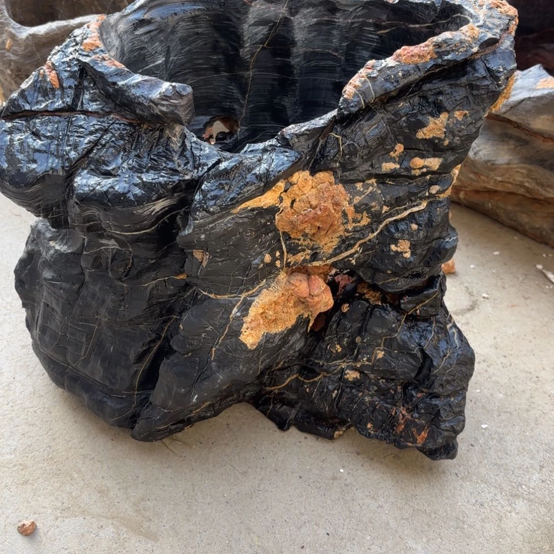 灵璧石花盆 天然外形