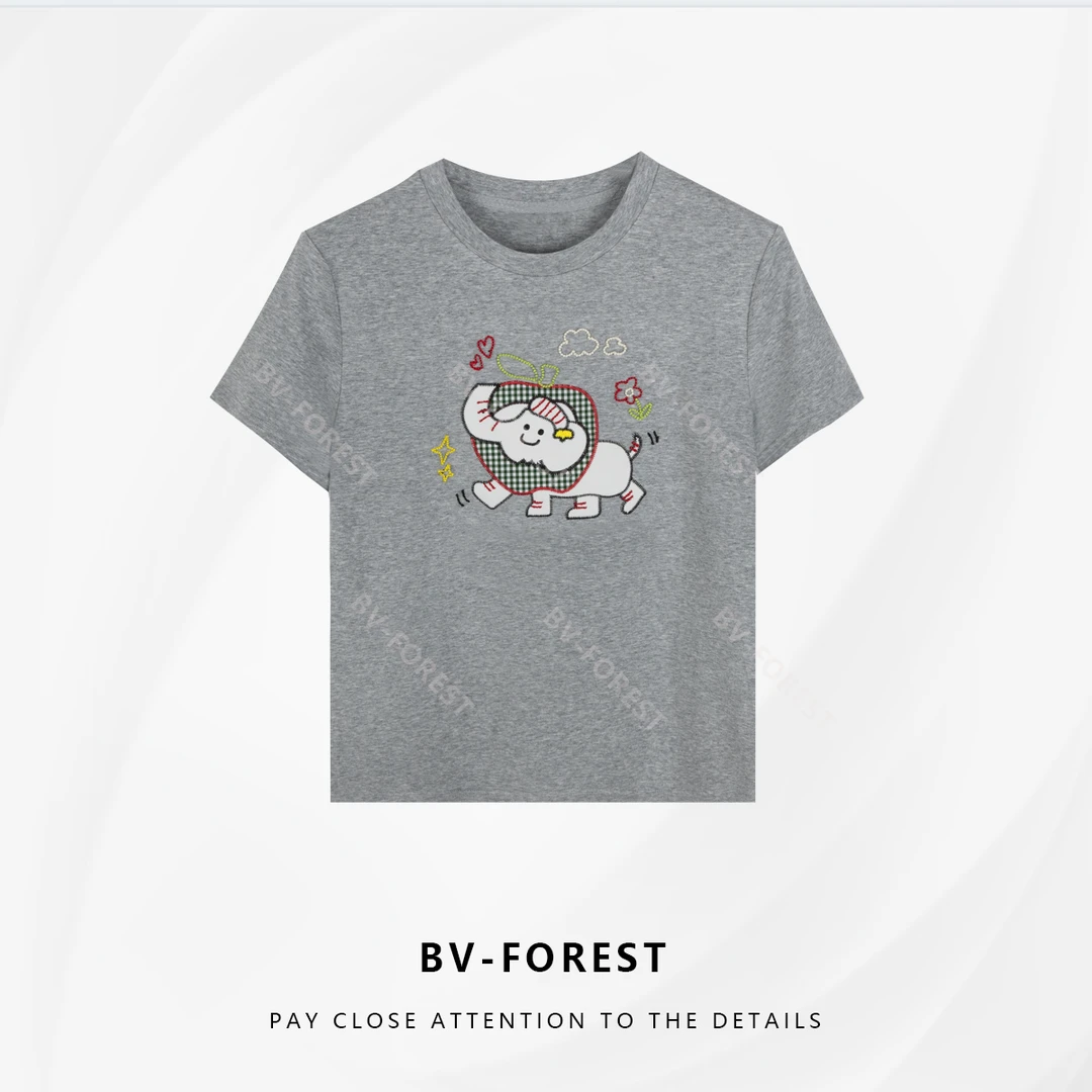 BV-FOREST“俏皮小象”夏季新款时尚减龄显瘦卡通圆领T恤BV-T0163