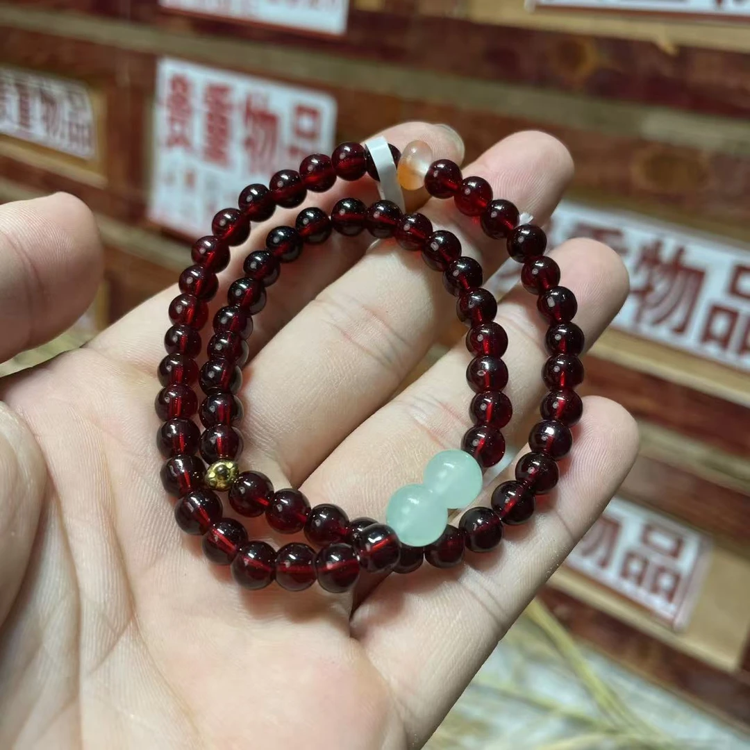 石榴石双圈手串无礼盒