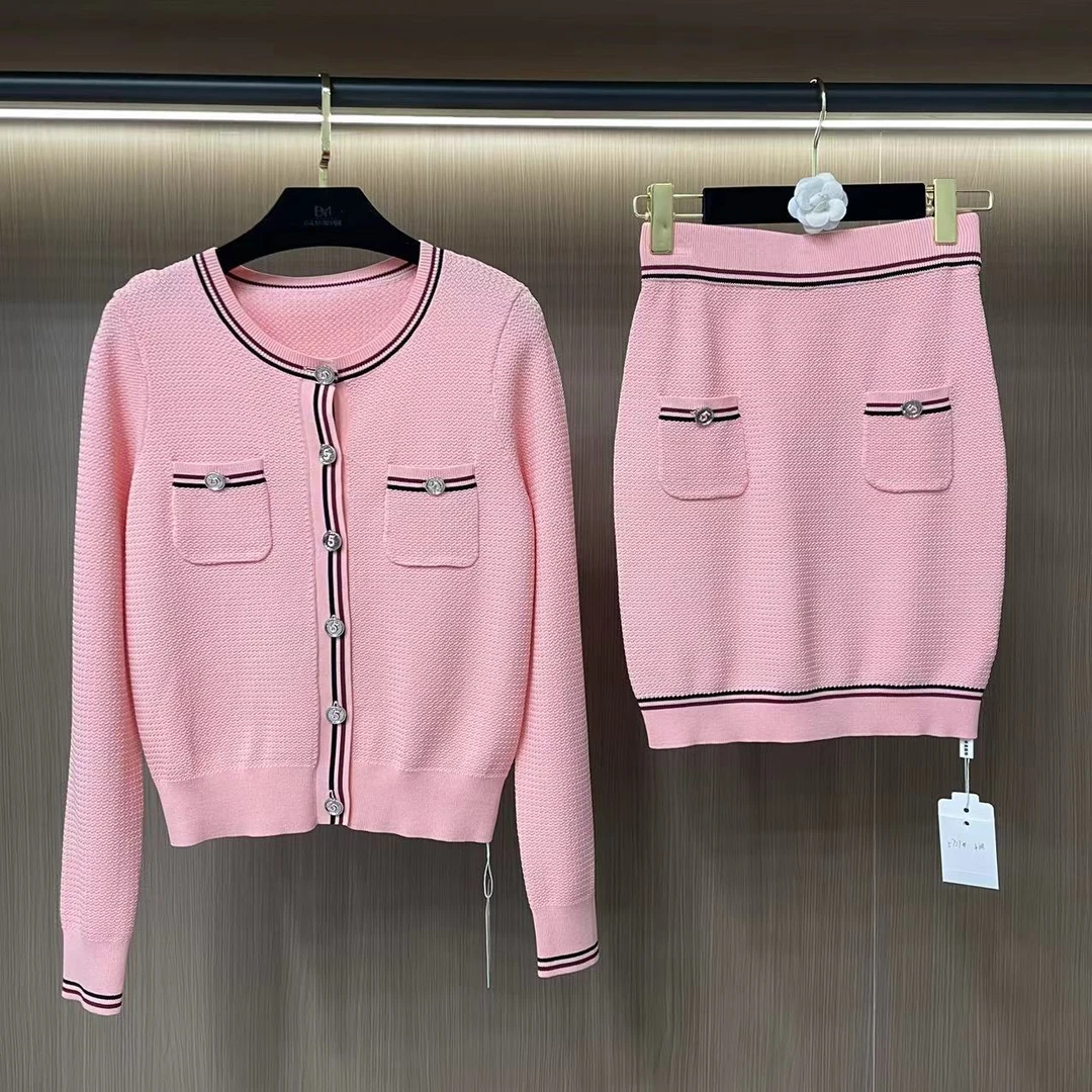 5710/5711/5712/5729新中式小香风时尚轻奢女士休闲简约针织套装