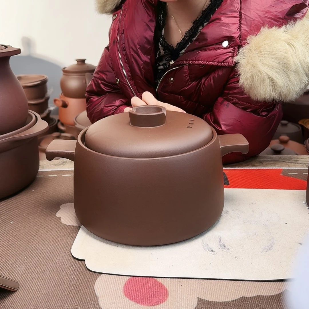 紫砂砂锅4升正品无暇