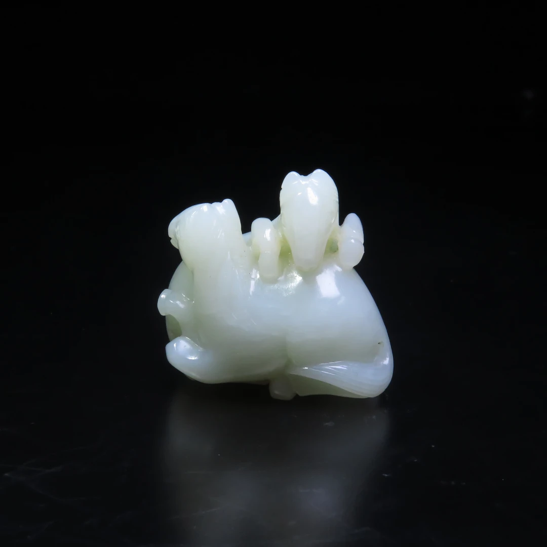 清代双马把件/MZ591787/和田玉/民族文物