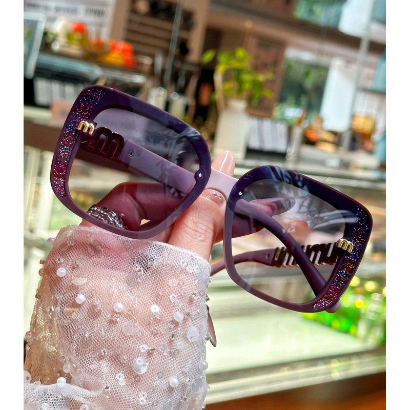 墨镜潮流偏光太阳眼镜女时尚水钻大框墨镜防紫外线强光潮