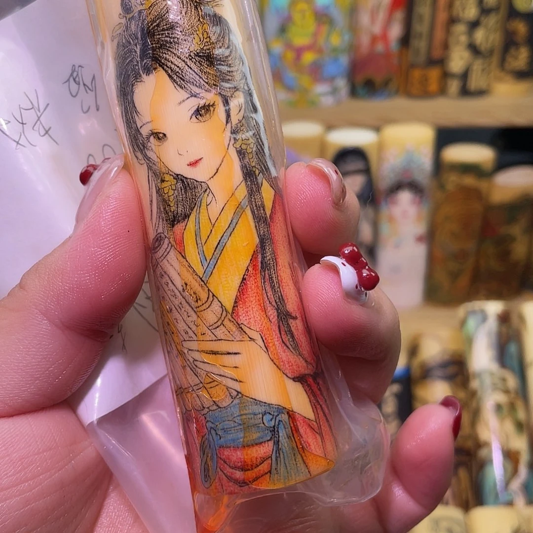 。****实心竹手工作品美女