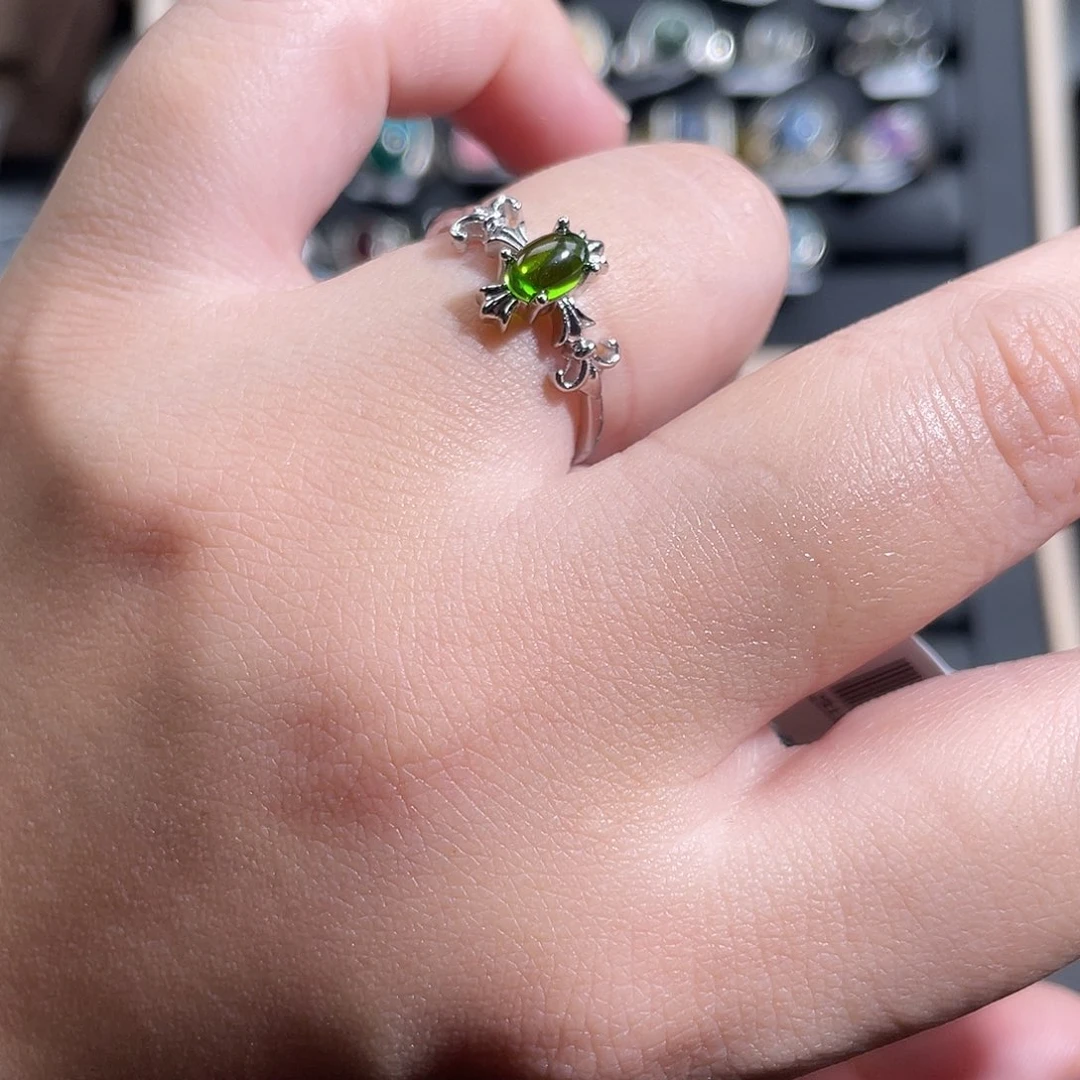 银S925镶嵌戒指烟晶