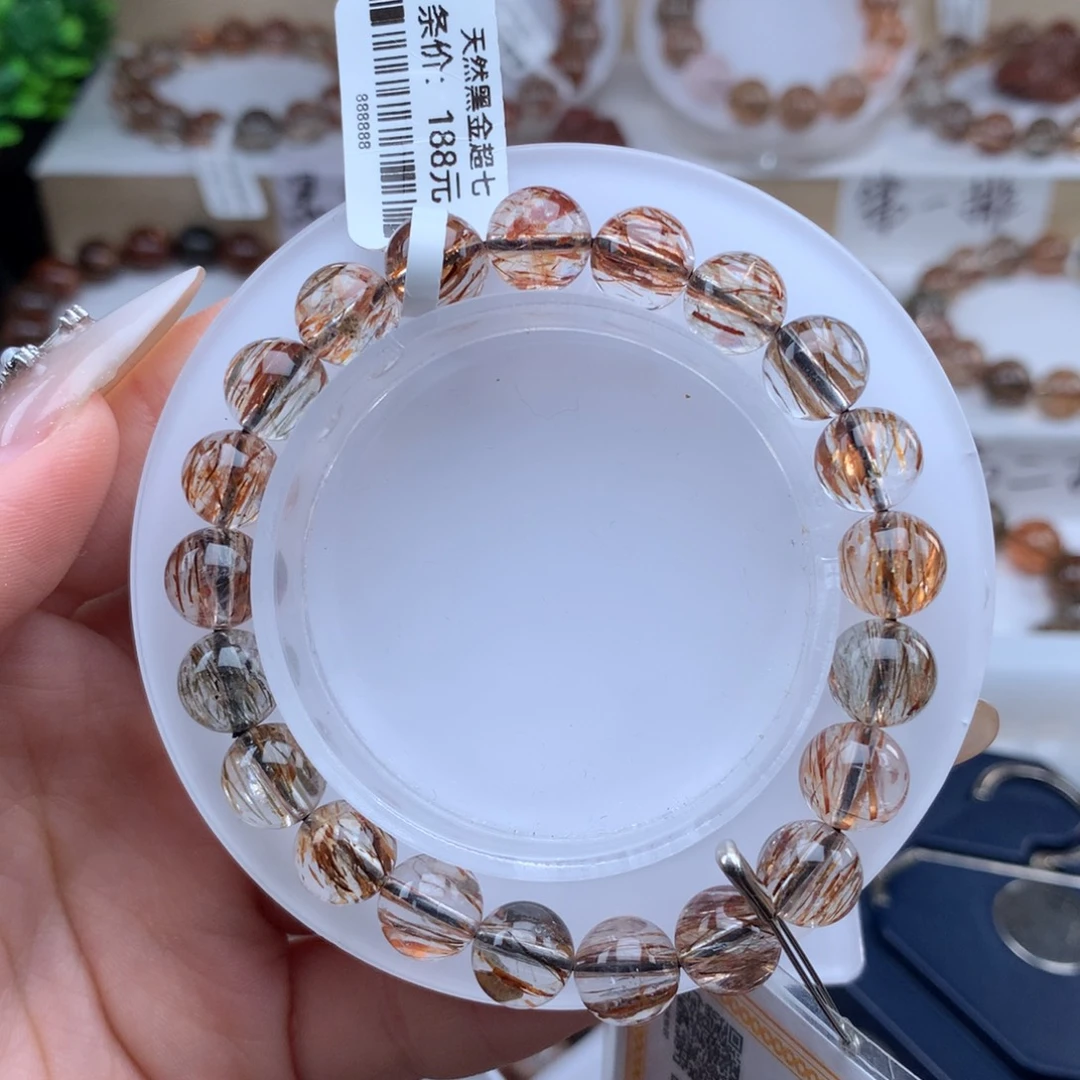 水晶手串未镶嵌黑金超七多样性发其一