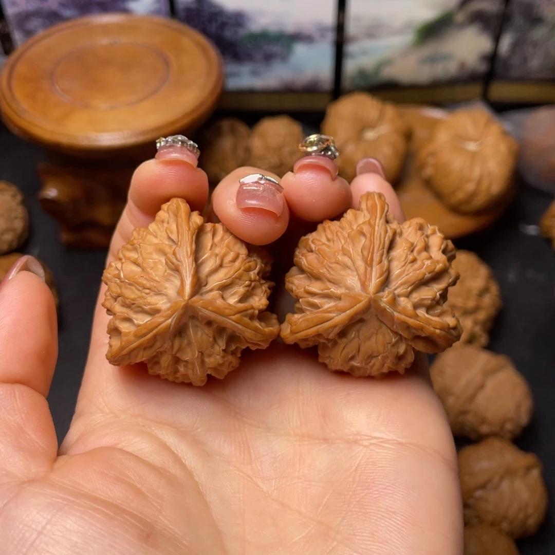 把件文玩核桃39全品三棱