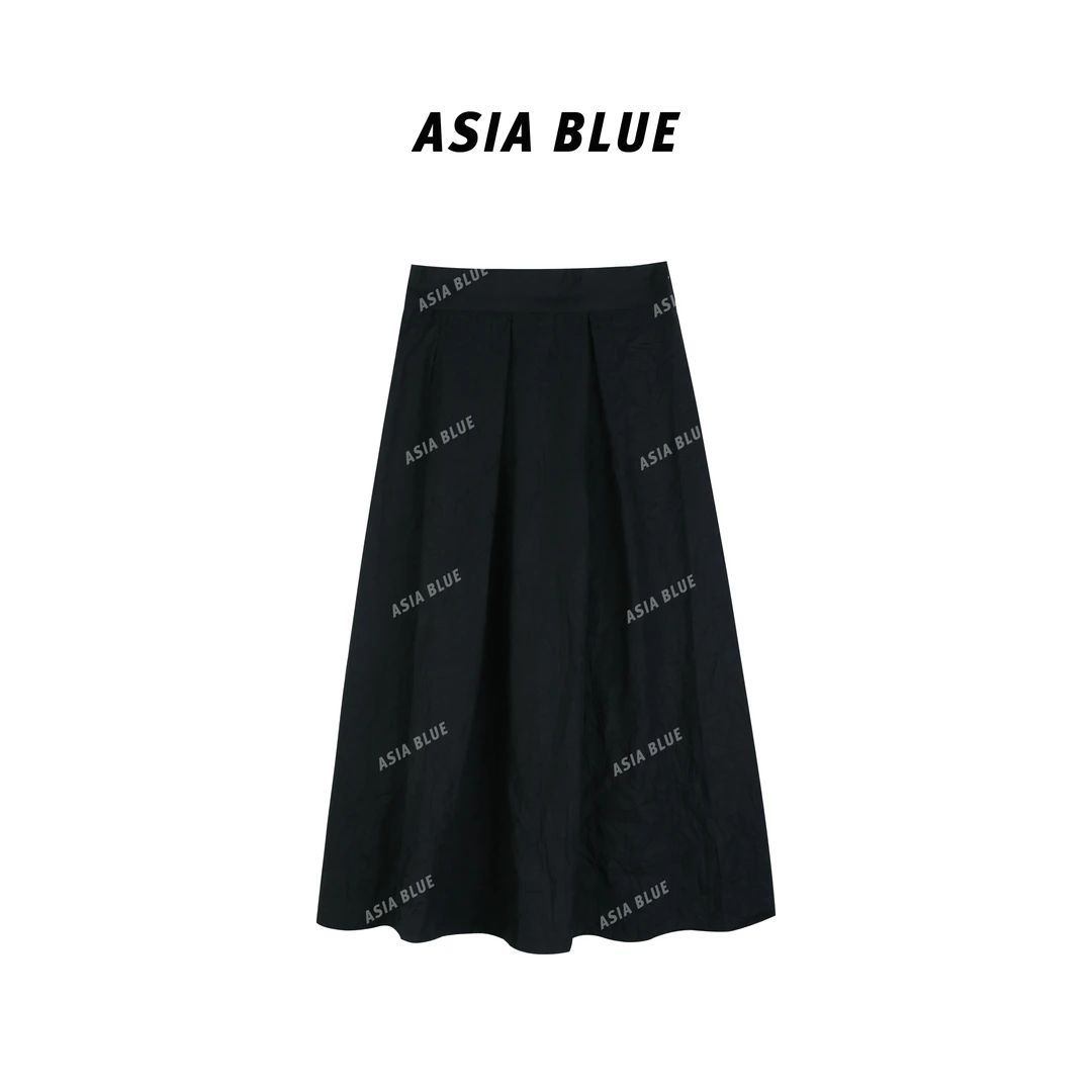 【Together】 ·  ·2025春季设计感肌理压褶口袋A字半身裙S23-73