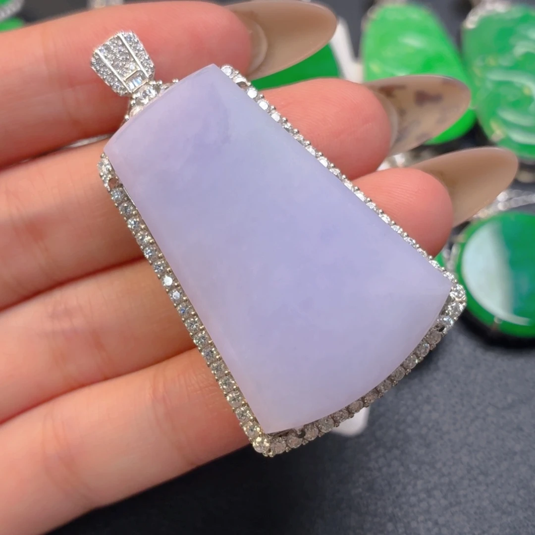 翡翠银S925镶嵌颈饰