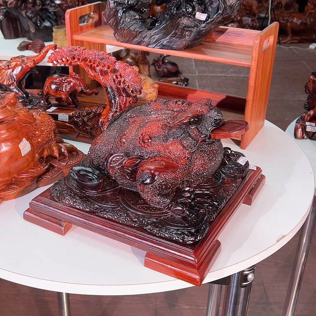 木高*！老挝大红酸枝金蟾