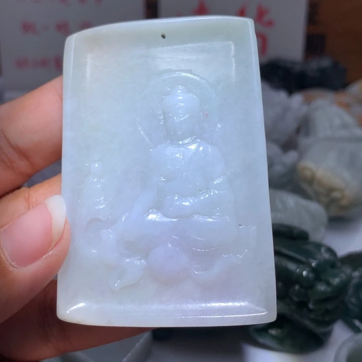 翡翠未镶嵌颈饰保真天然A货翡翠