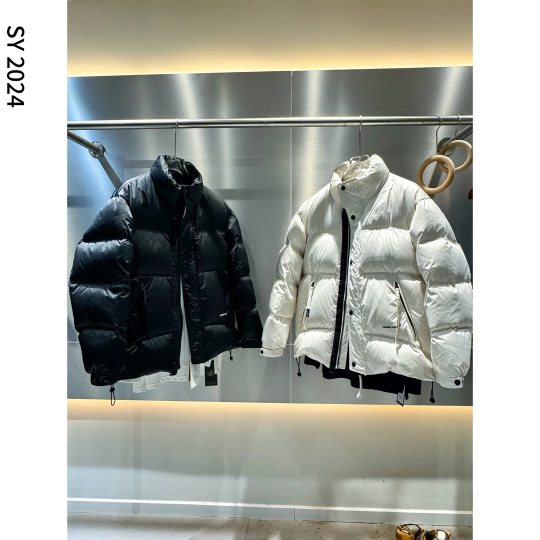SY冬季90绒子白鸭绒立领缎面情侣款保暖抗寒羽绒服面包服28891