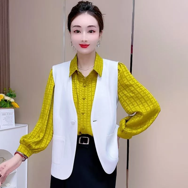 2565款纯色马甲薄款背心马甲新款洋气高档时尚