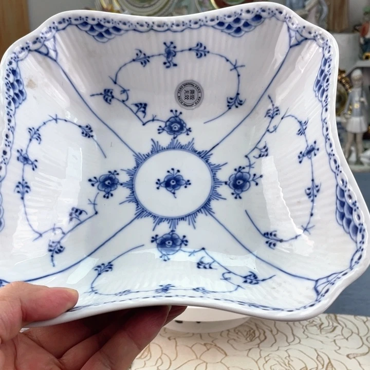 中古瓷器小房子盘子