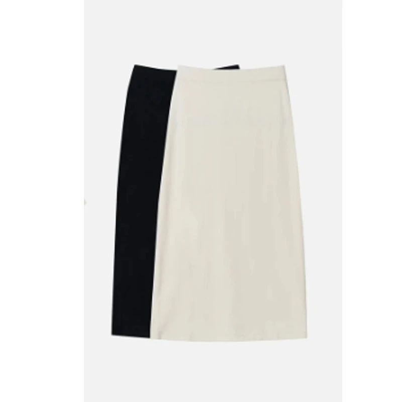 法式气质中长款高腰显瘦a字半身裙女夏季新款高级感百搭黑色裙子