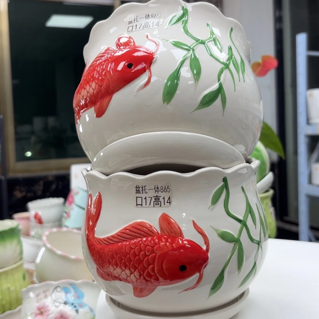 @夏西陶瓷花盆@@5865