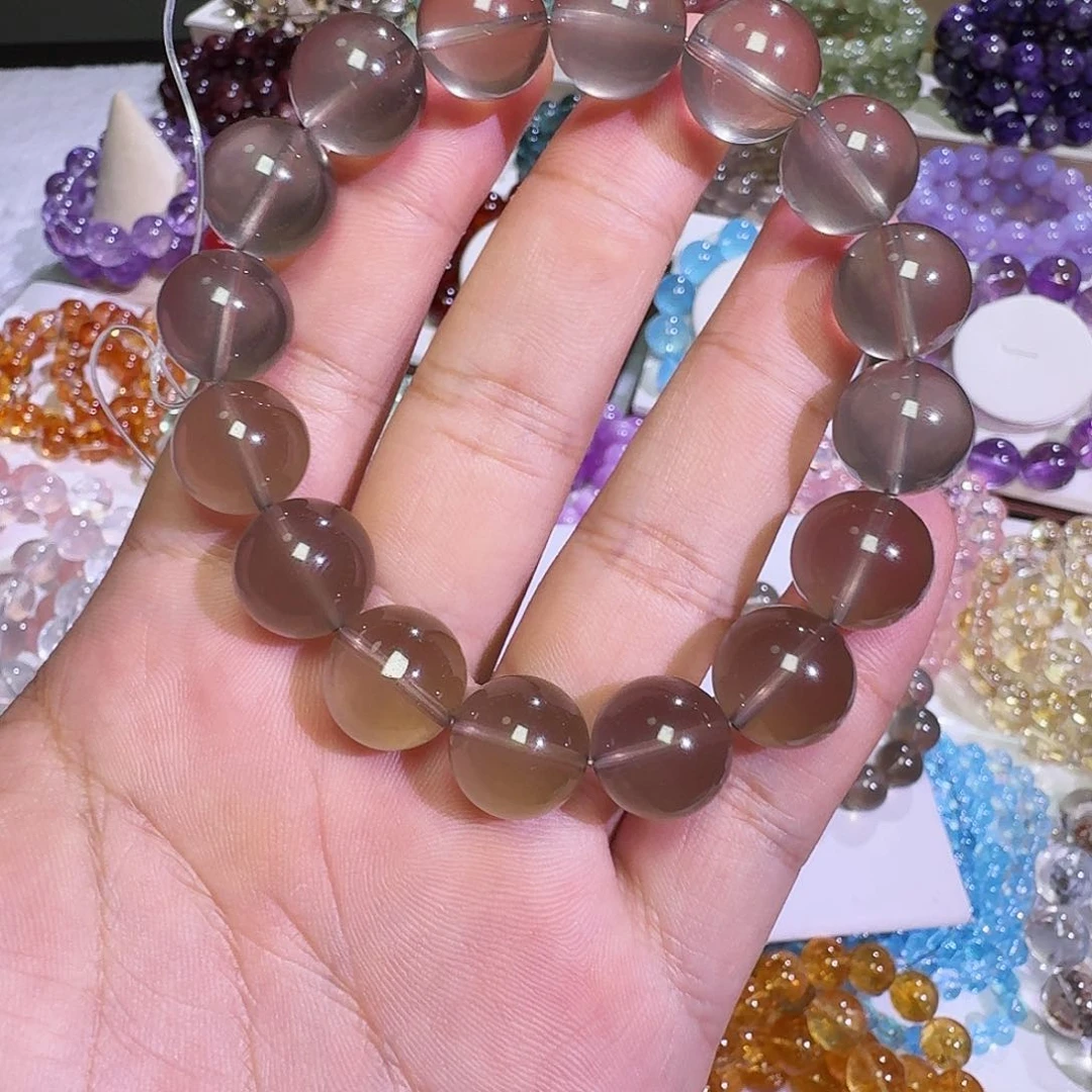 M***熊水晶手链未镶嵌茶晶13mm