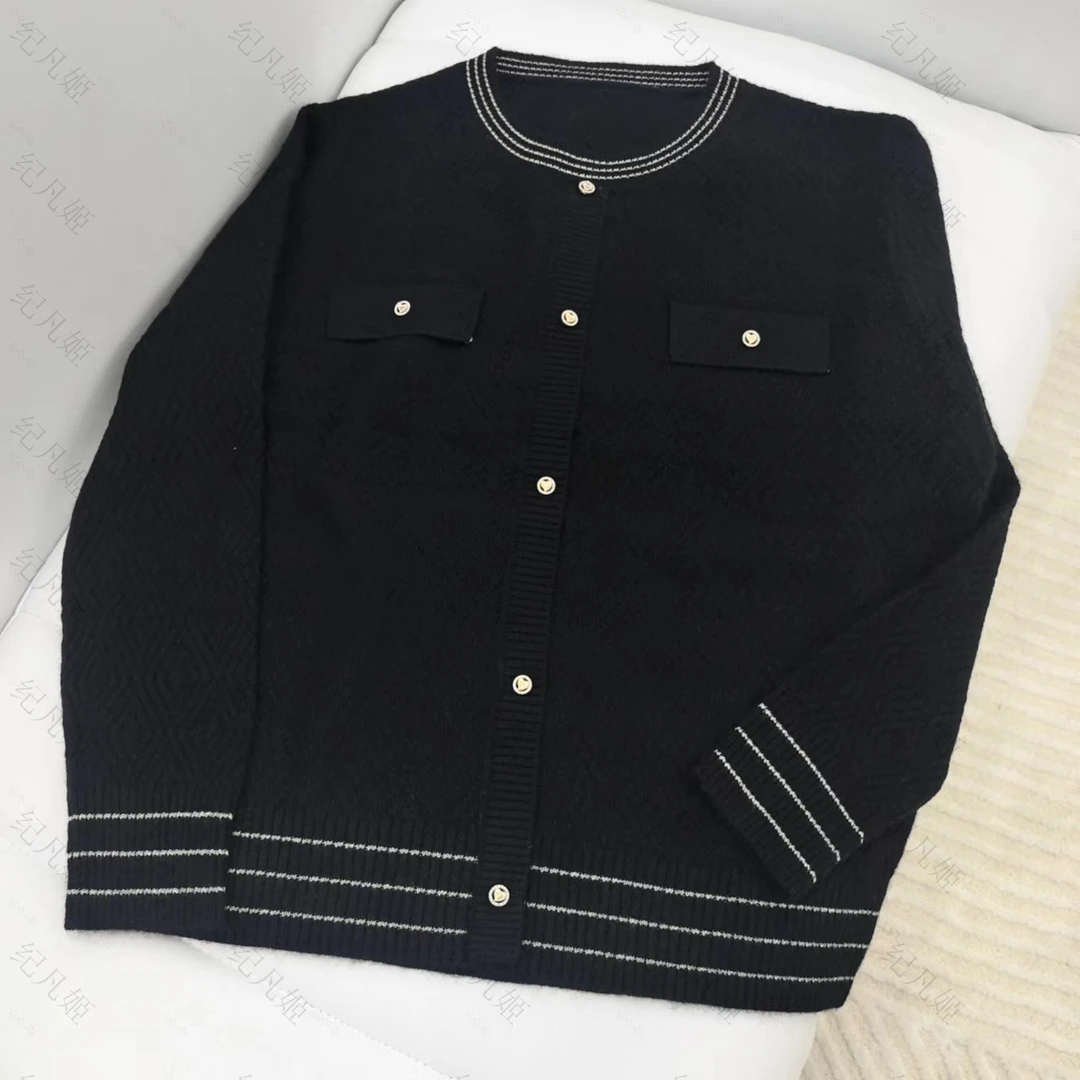 纪凡姬/3823-拼接秋季女士显瘦针织气质打底假开衫