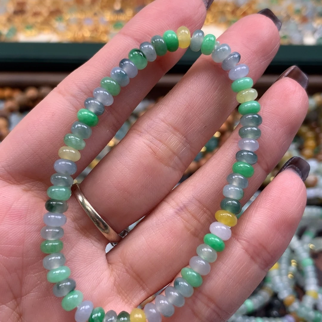 翡翠散珠鼓珠手串