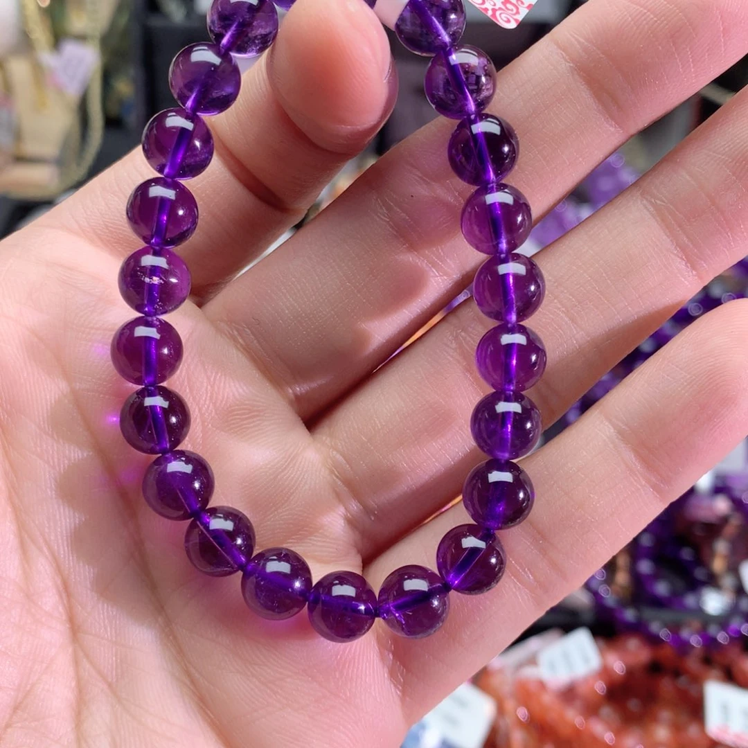 紫晶手串未镶嵌1****离乌拉圭紫晶8+