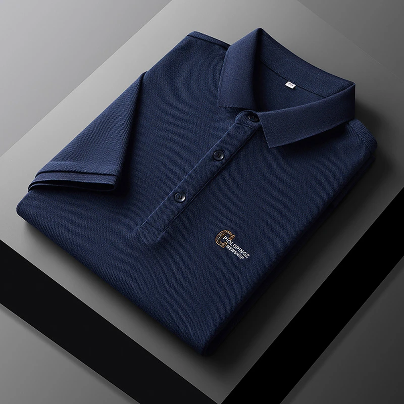 【100%纯棉】夏季新款纯棉男士短袖T恤休闲翻领POLO衫高档半袖上衣