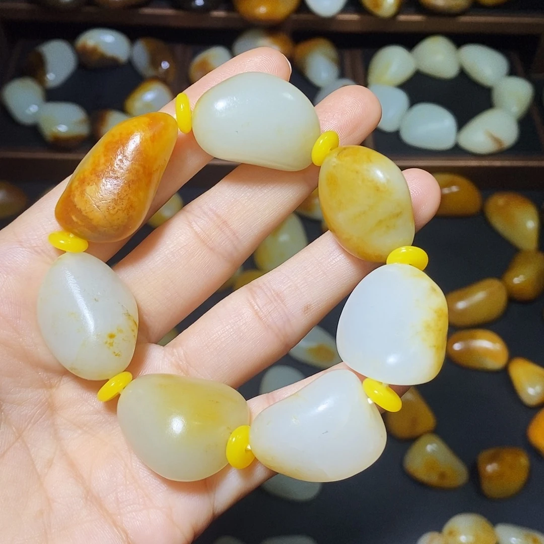 和田玉未镶嵌手链