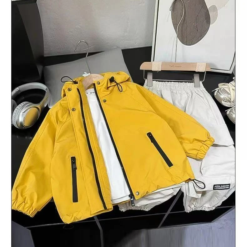 亲子装冲锋衣春季2025款黄亦玫同款一家三口母女装儿童冲锋衣外套