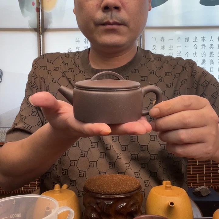 紫砂原矿紫砂壶原矿天青泥全手工汉瓦200毫升左右