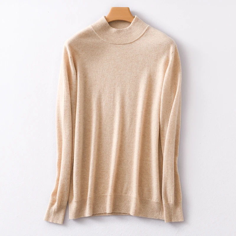 男士半高领打底针织衫2024秋冬新款宽松休闲长袖保暖内搭毛衫冬