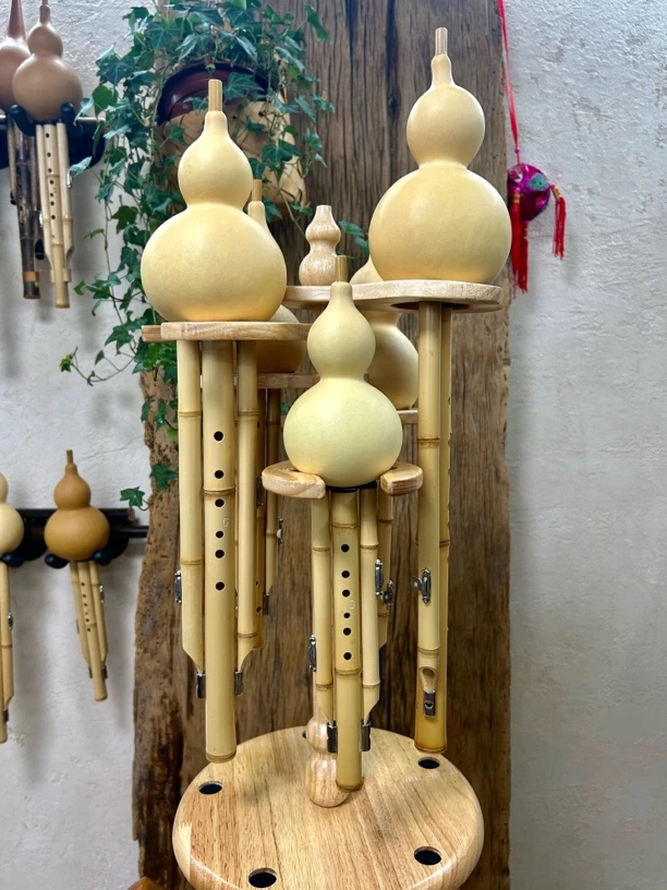 七孔金竹葫芦丝演奏款5支套装（送支架）