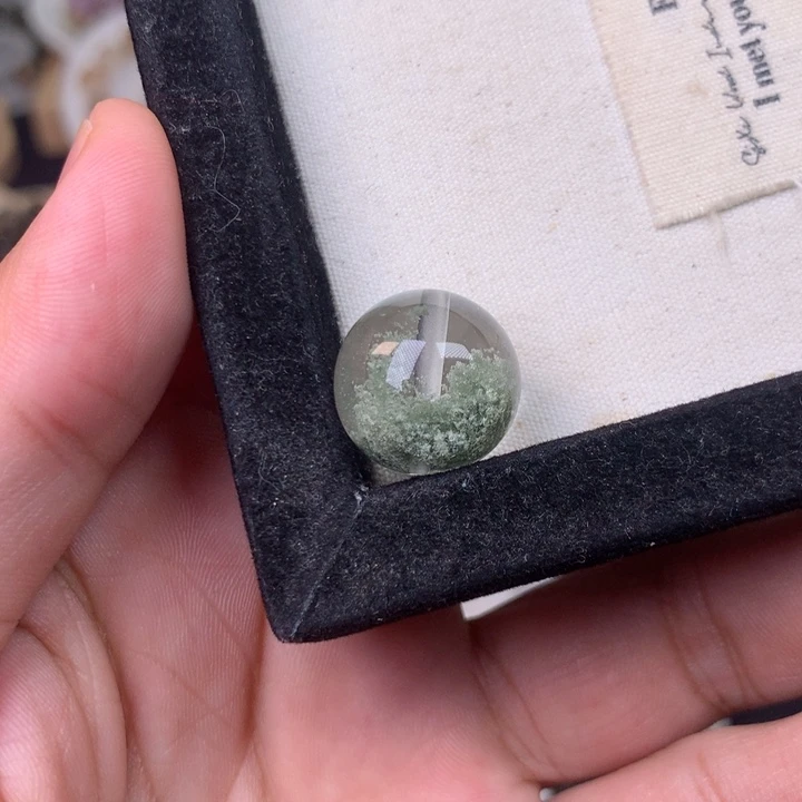 未镶嵌手链水晶绿幽灵16mm+