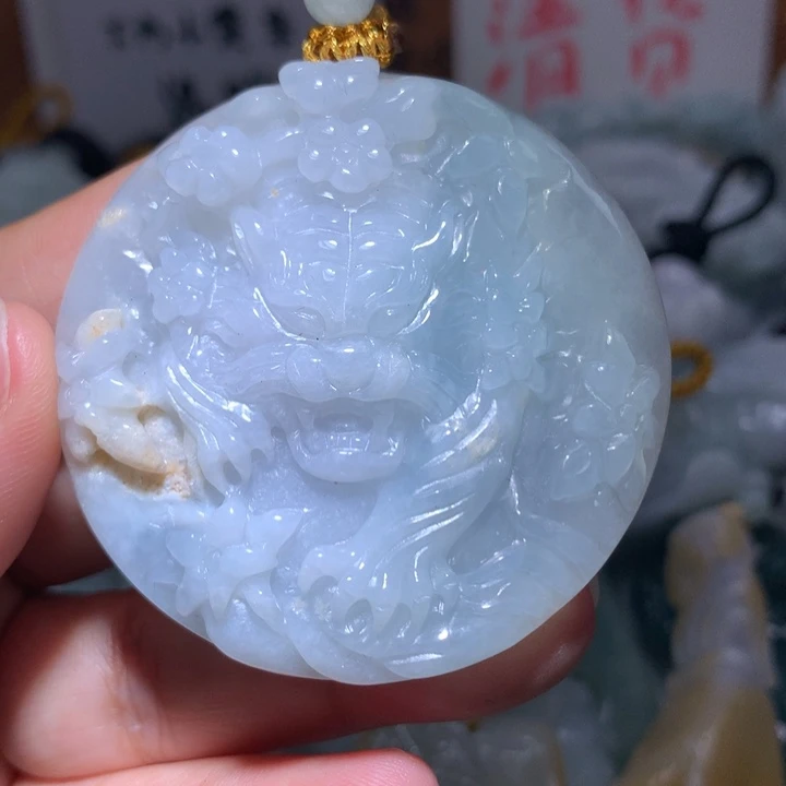 翡翠未镶嵌颈饰保真天然A货翡翠