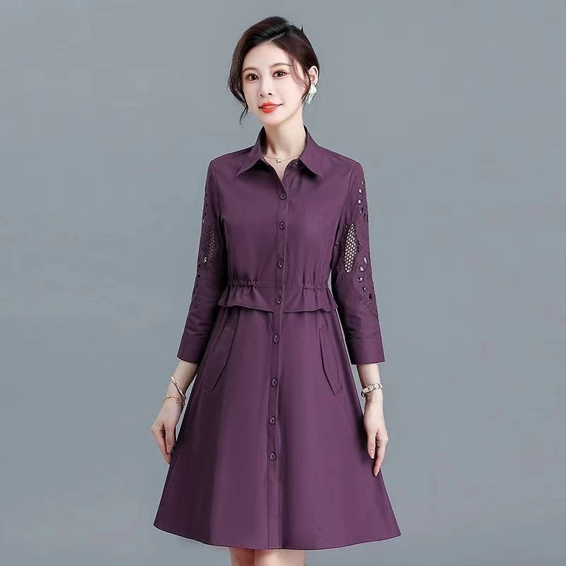 中长款风衣外套女2023秋季新款时尚收腰显瘦英伦风洋气质休闲大衣