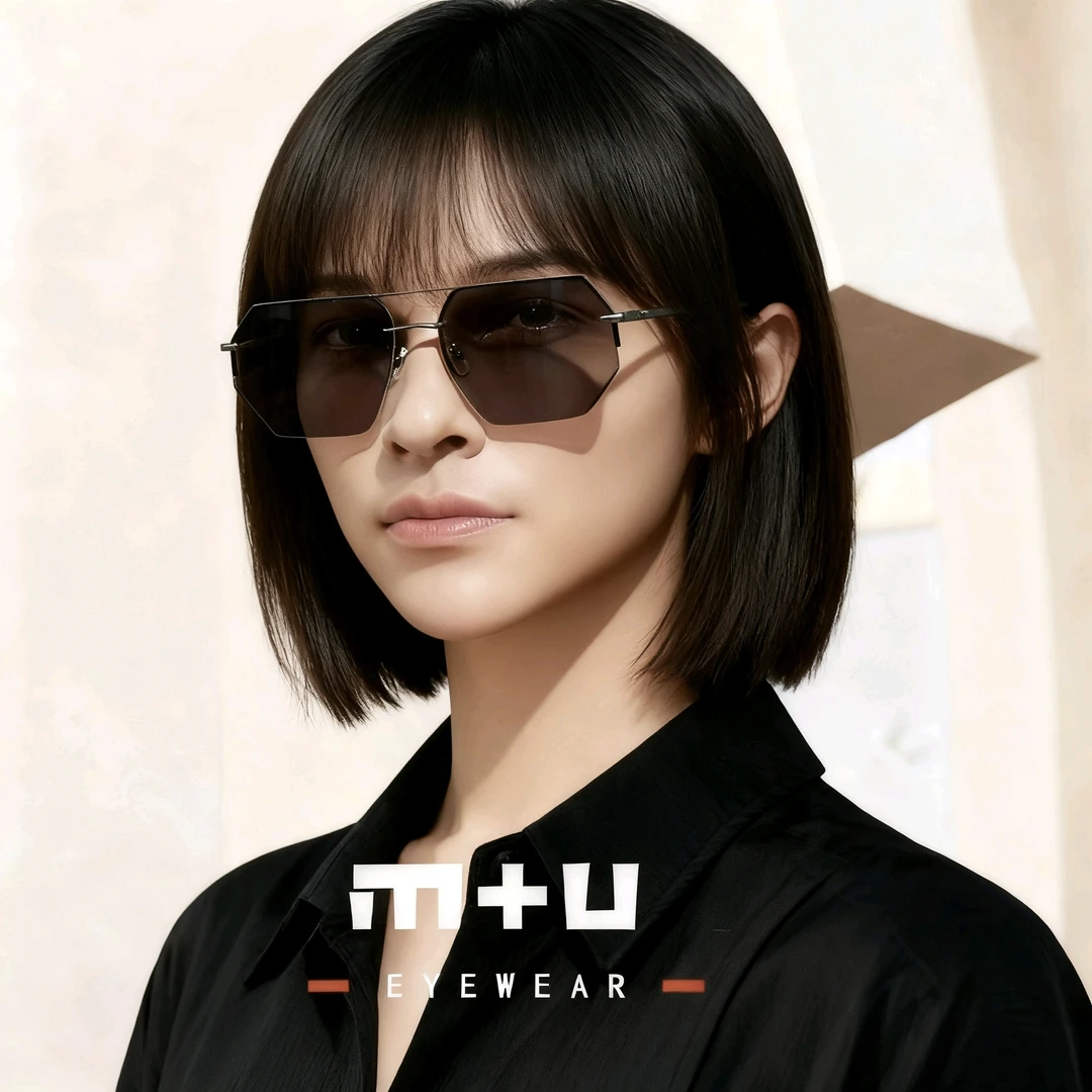 开车专用超轻半框太阳镜防紫外线日夜两戴大脸适用男款遮阳