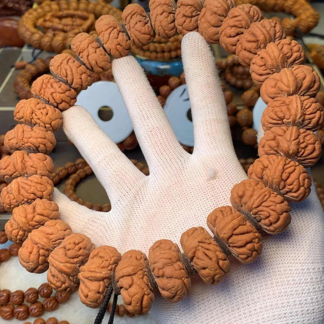 半***河手串桃核秦岭龙纹