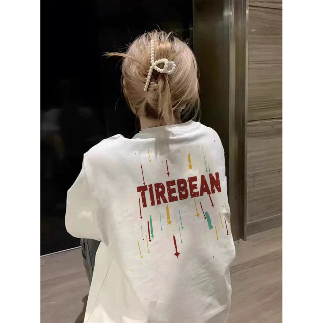 HSNP纯棉重磅夏季新款小众ins短袖T恤女情侣百搭上衣美式宽松简约