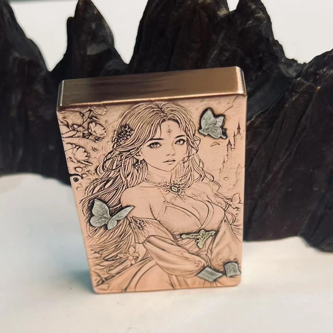 帕伽尼 紫铜 蝶仙子 白铜镶嵌 3500 打火机