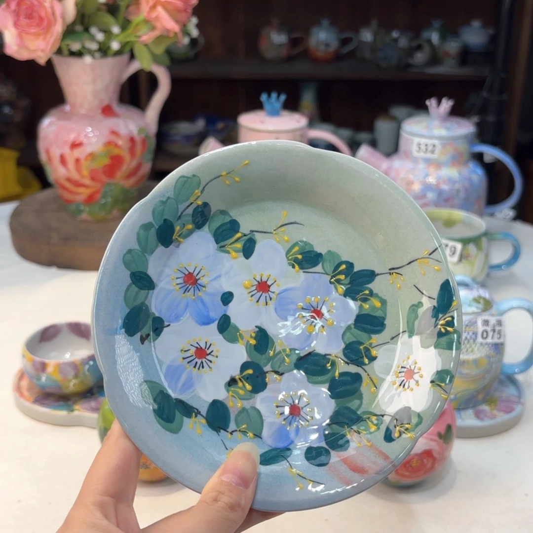 景德镇手绘高温釉下彩陶瓷茶具