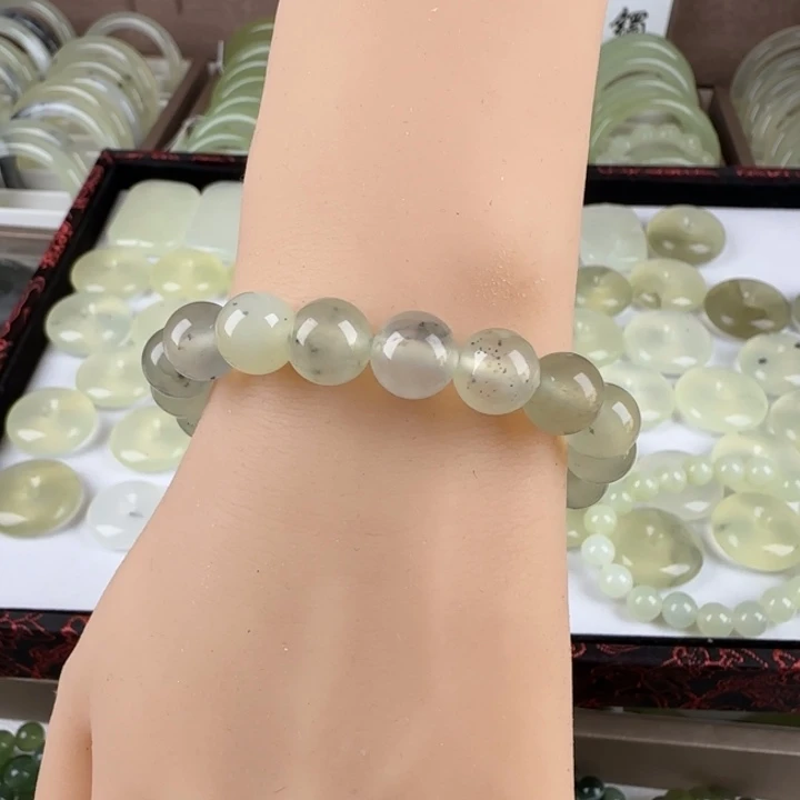 用***7蛇纹石玉未镶嵌手链