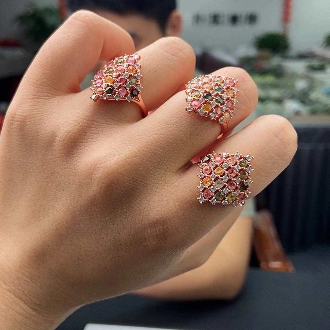 颜色多样性发拍一发一未镶嵌碧玺