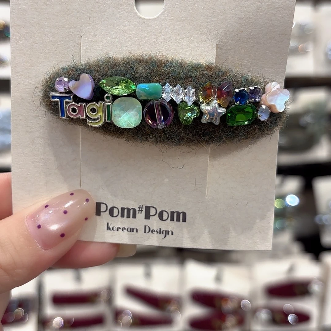 皮质铁合金绿色椭圆拜拜一个