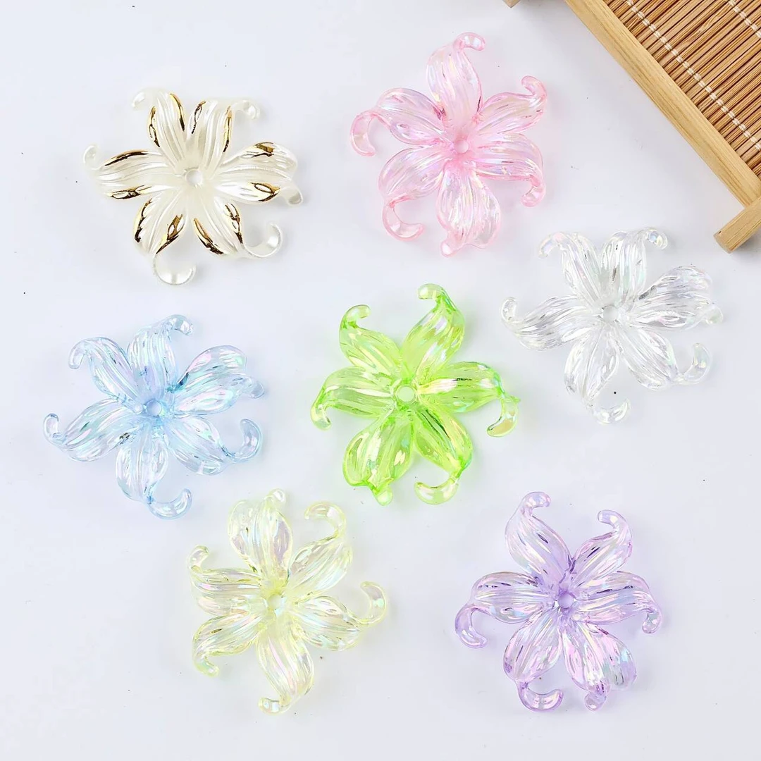 鸢尾花单色花朵配饰ab彩服饰配件发饰头饰