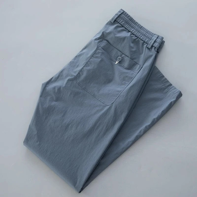 维多利亚夏季薄款透气速干休闲裤男士时尚潮牌简约纯色百搭九分裤