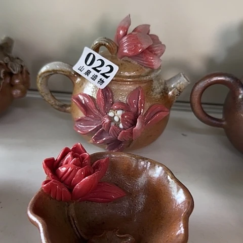 瓷片柴烧柴烧柴烧022一套