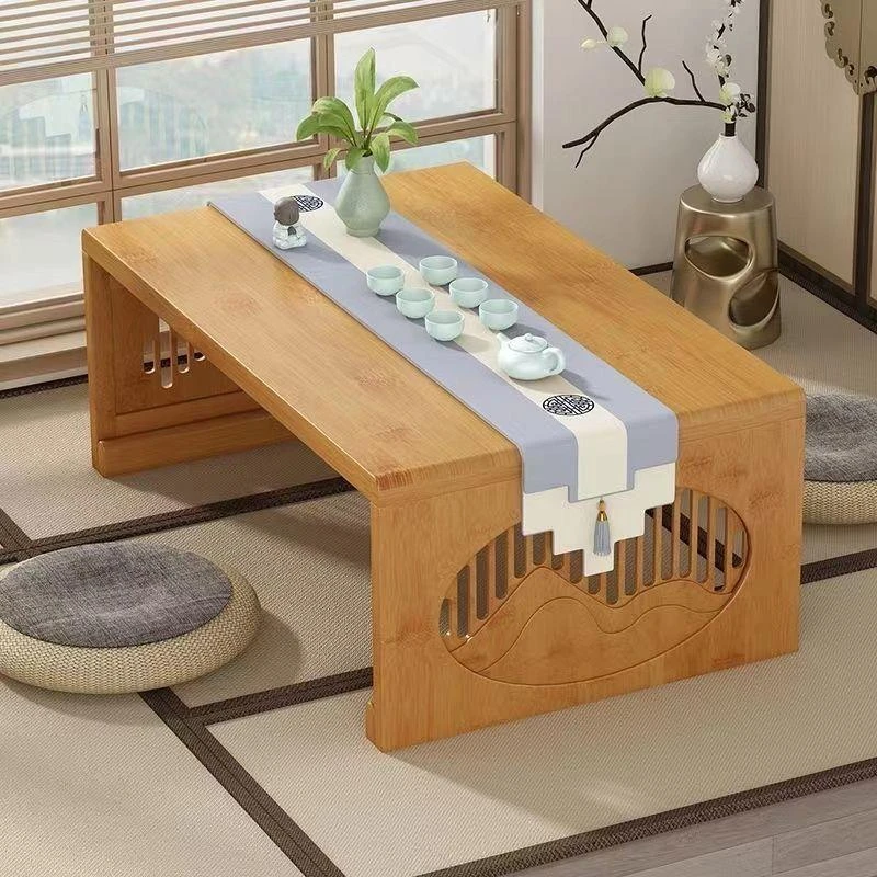 可折叠榻榻米小茶桌古风飘窗小桌子卧室坐地炕桌中式创意阳台矮桌