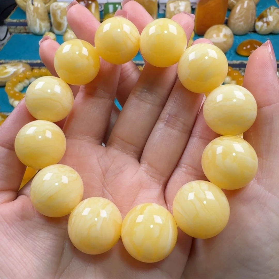 琥珀未镶嵌手链同料