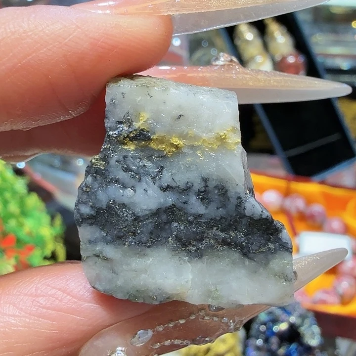 重16.5g聚金阁天然明金矿标