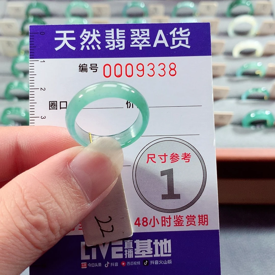 翡翠未镶嵌戒指22号